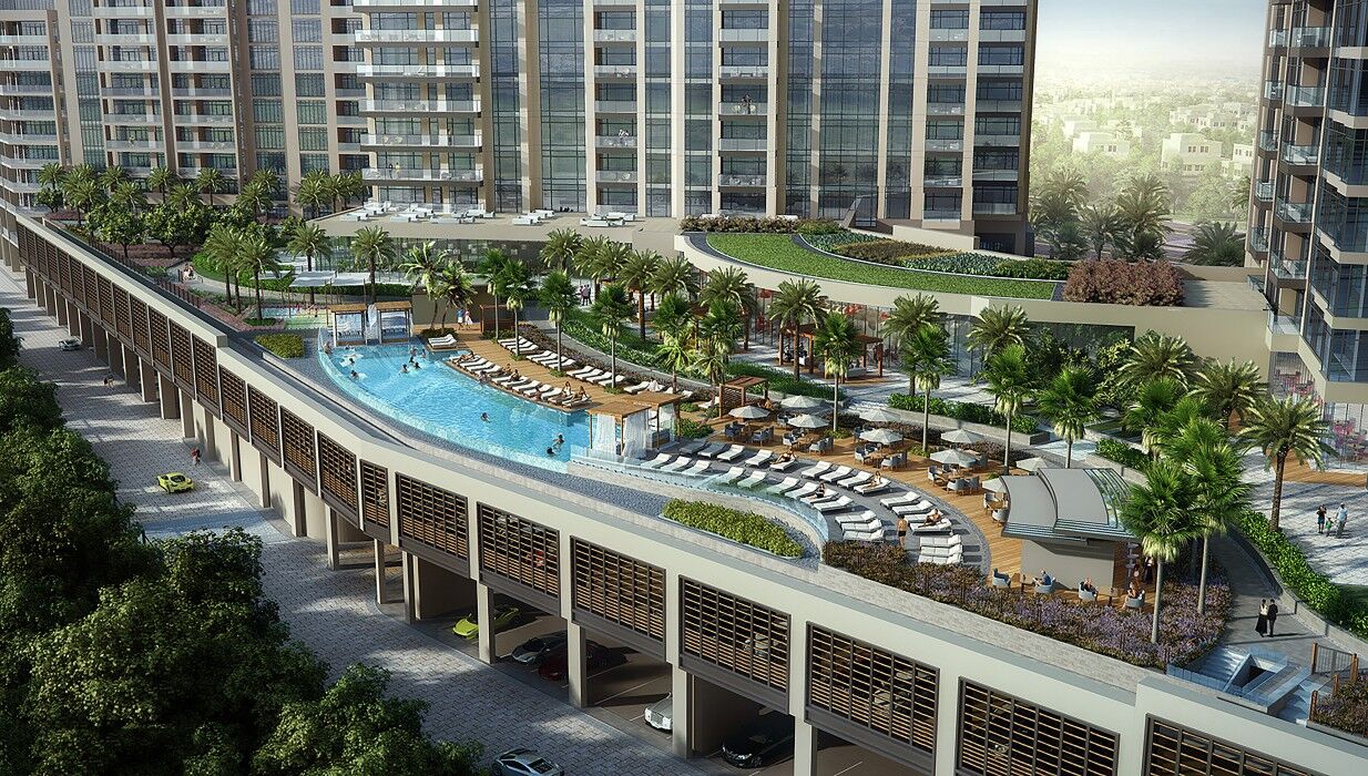 Hotel Vida Emirates Hills Dubái Exterior foto